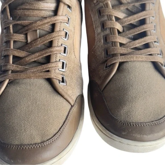 Louis Vuitton Men’s Cutback Brown Suede Canvas Sneakers Size 8
